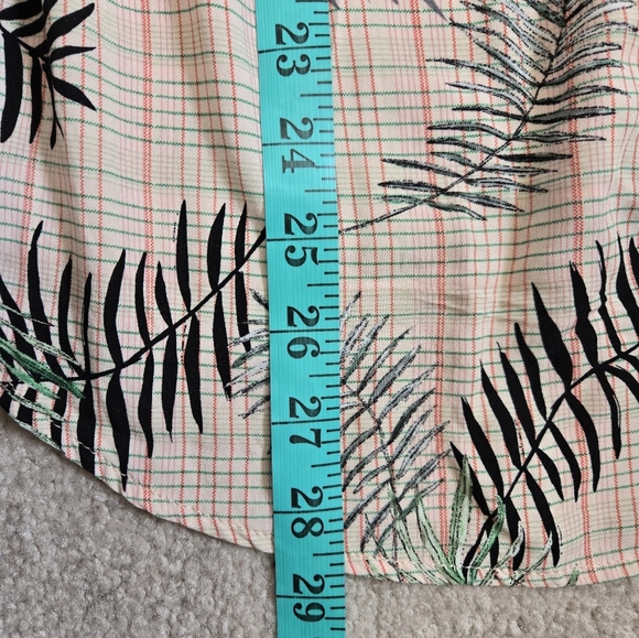 Velvet Heart Palm Tree Tropical Print Button-Up Blouse. Size XL - Picture 12 of 14